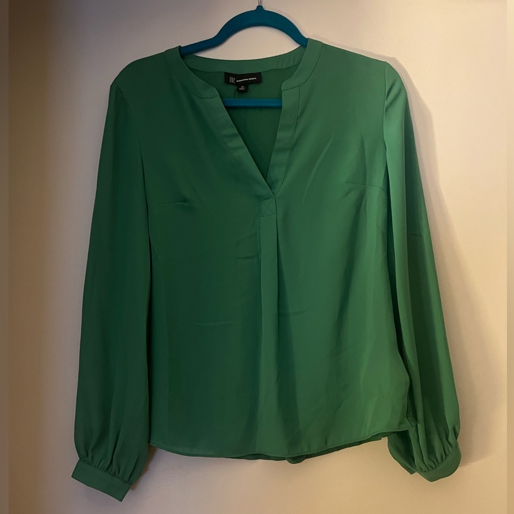 INC Green Blouse